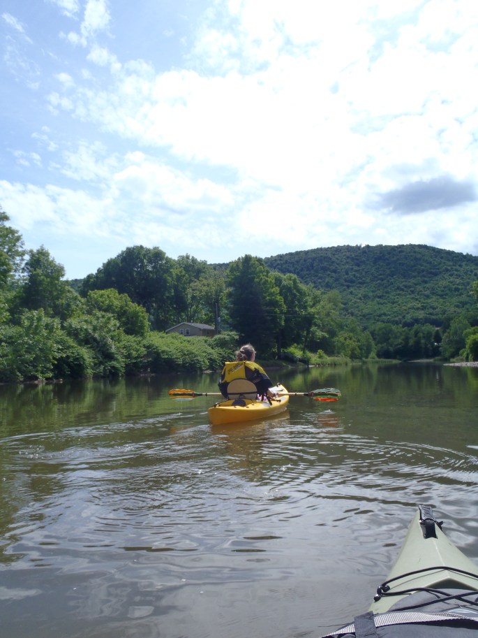 Kayaking with my friend