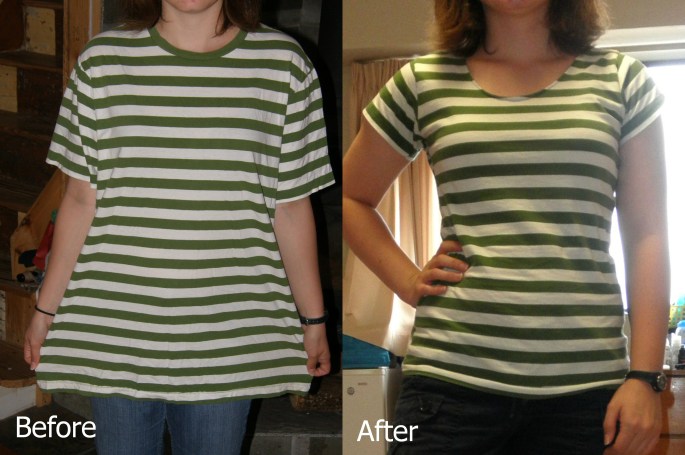 green shirt refashion