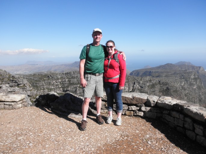My dad and I on the top of Table Mountain
