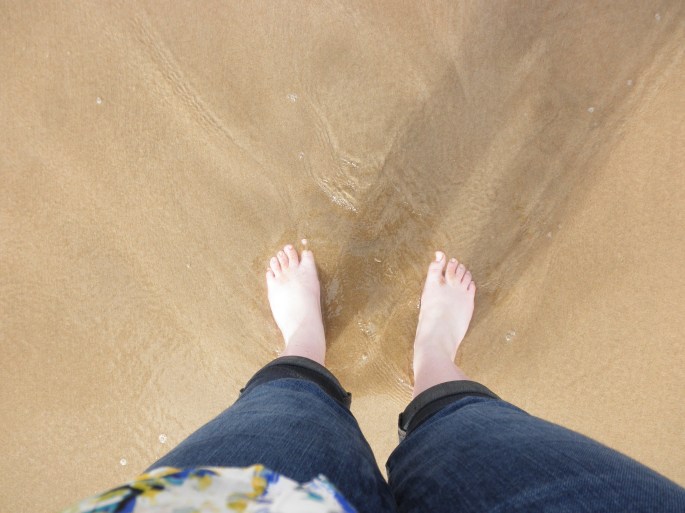 Wilderness Beach (first steps in the Indian Ocean!)