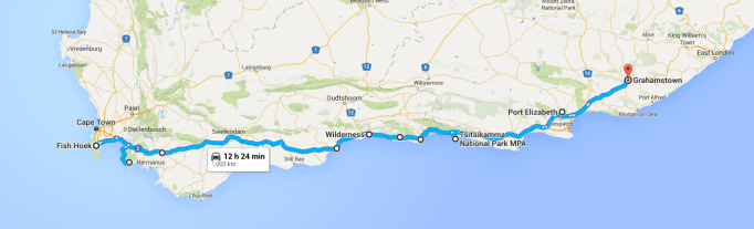 south africa road-trip route