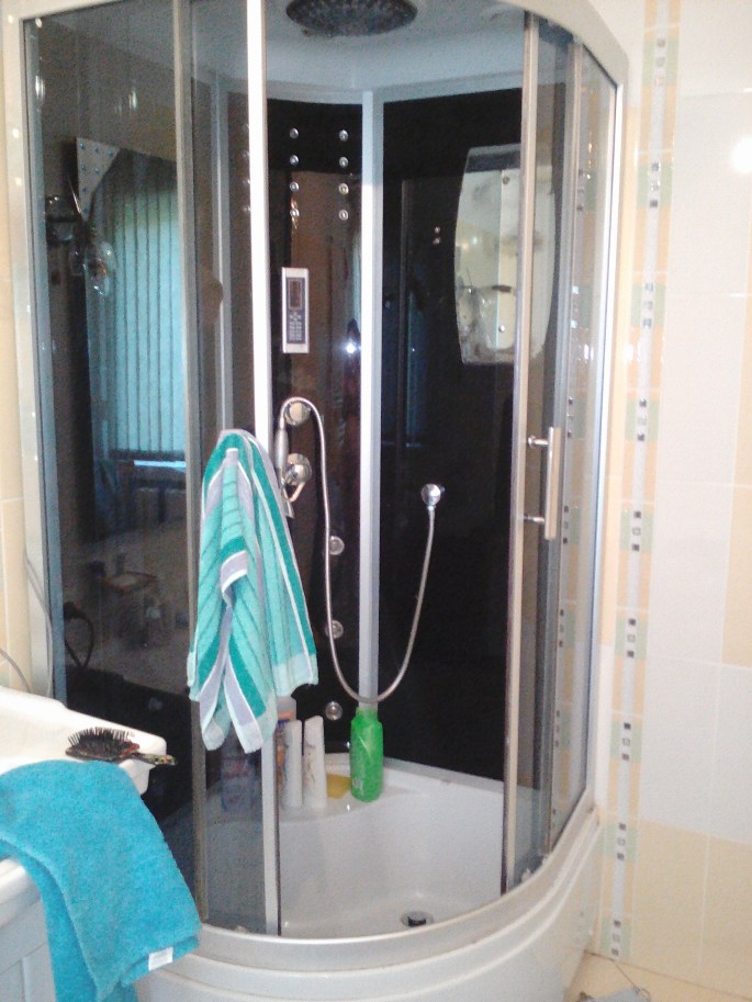 The fancy shower in my bathroom- seriously, it's so fancy I had a lot of trouble figuring out how it works!