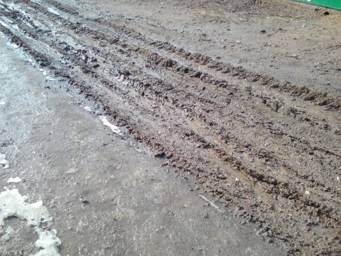 The nice, thick mud on the way home